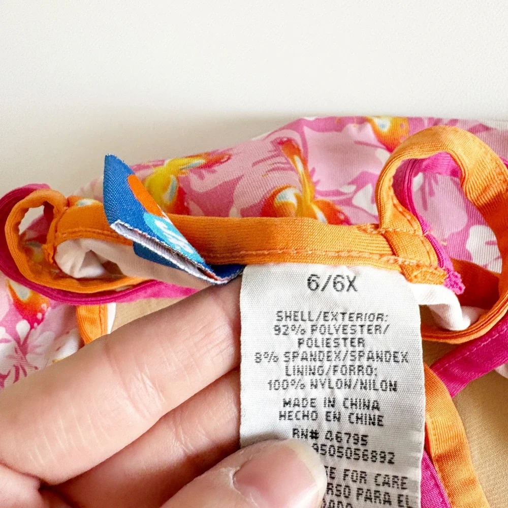 Nick‎ Jr Girls Dora the Explorer Butterfly Vintage Y2K One Piece Swimsuit 6/6X